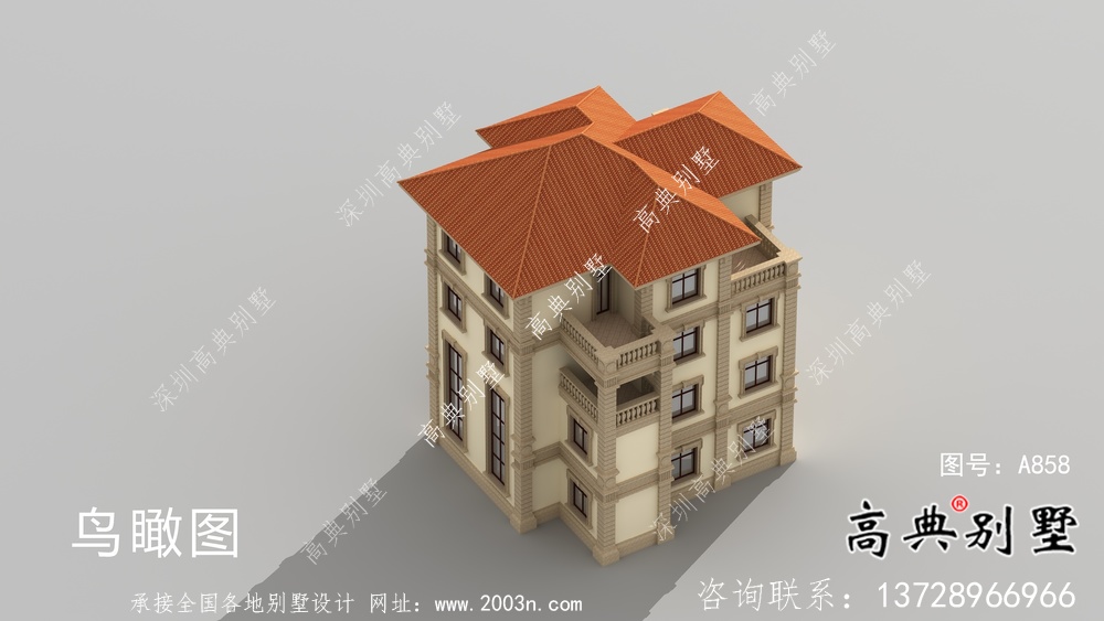 農村歐式三層復式別墅平面設計圖