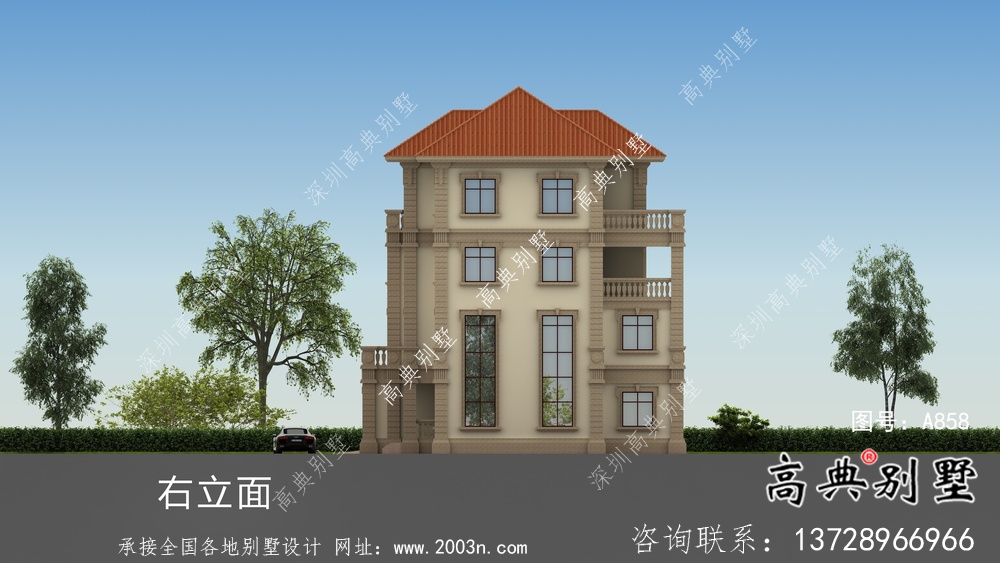 農村歐式三層復式別墅平面設計圖