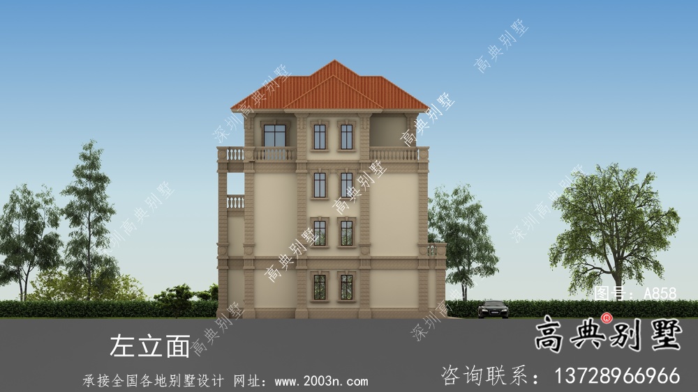 農村歐式三層復式別墅平面設計圖