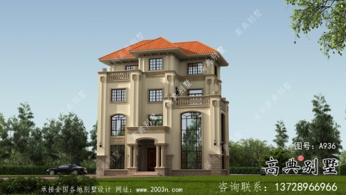 歐式四層別墅設計圖紙平面圖