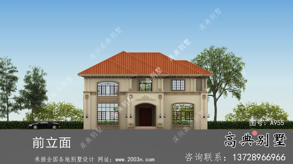 歐式大方二層別墅設計圖紙大全