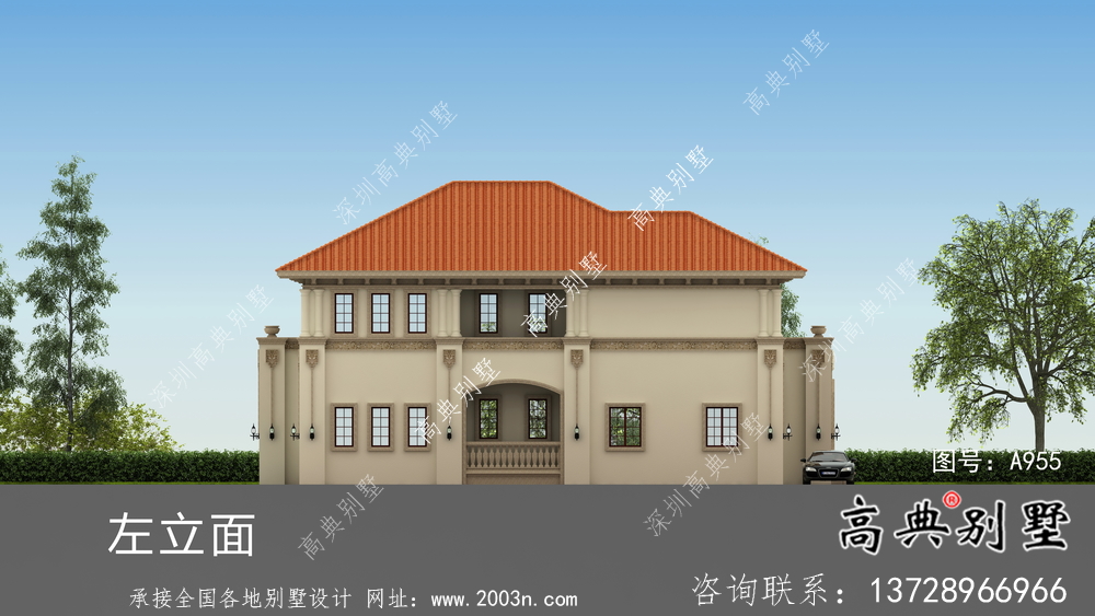歐式大方二層別墅設計圖紙大全