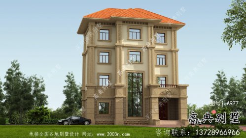 復式經典四層歐式鄉村別墅設計圖紙