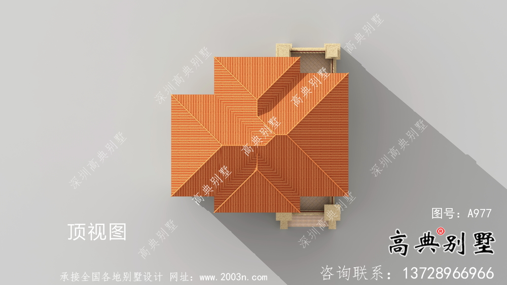 復式經典四層歐式鄉村別墅設計圖紙