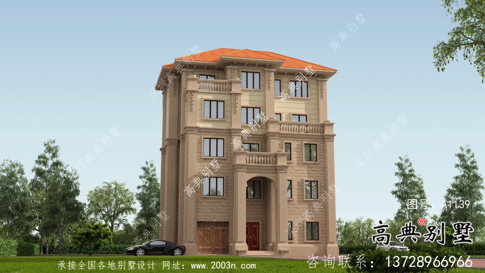 農(nóng)村自建歐式五層別墅設計圖