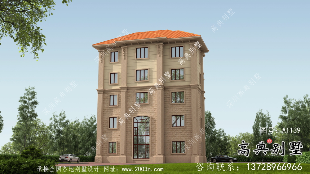 農(nóng)村自建歐式五層別墅設計圖