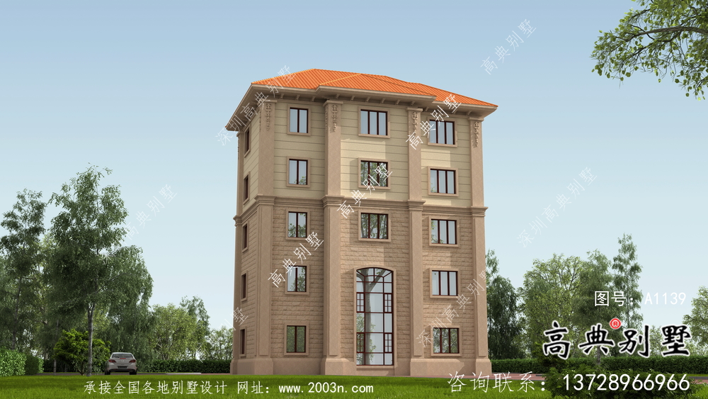 農(nóng)村自建歐式五層別墅設計圖