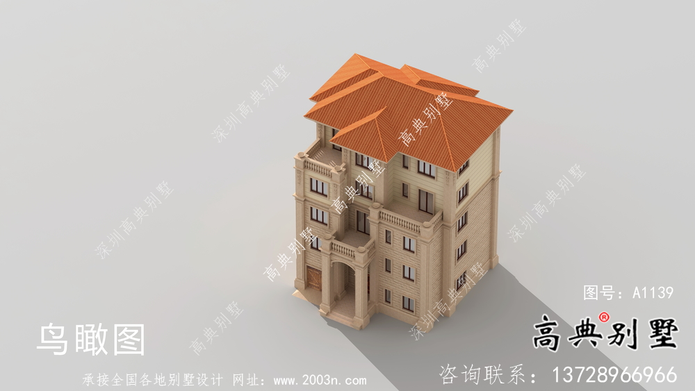 農(nóng)村自建歐式五層別墅設計圖