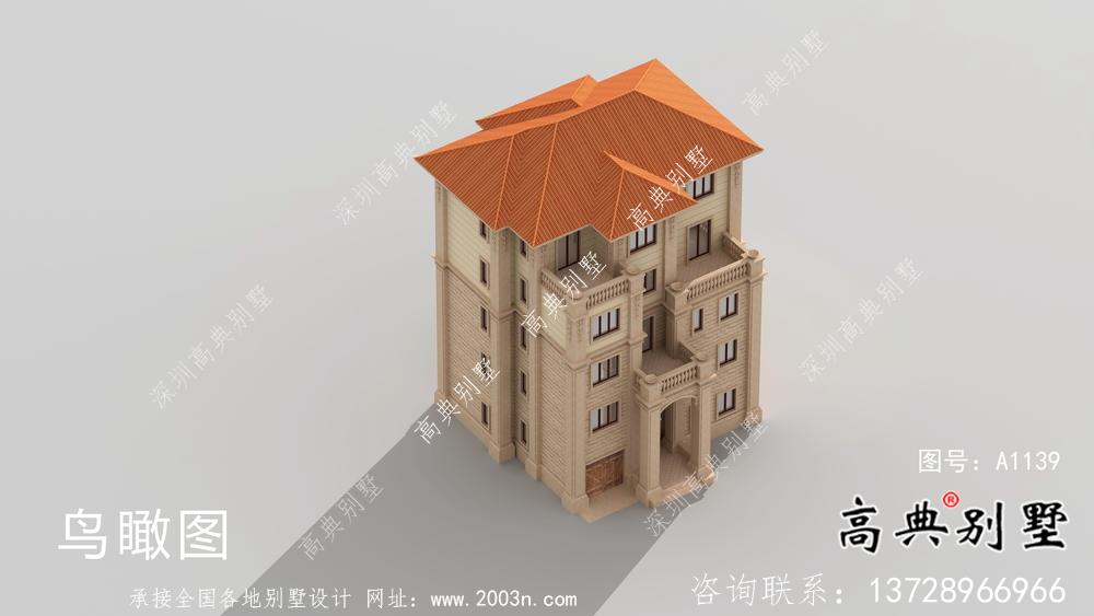 農(nóng)村自建歐式五層別墅設計圖