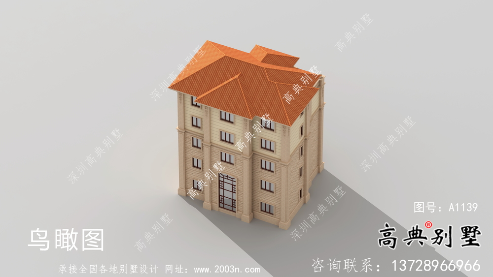 農(nóng)村自建歐式五層別墅設計圖