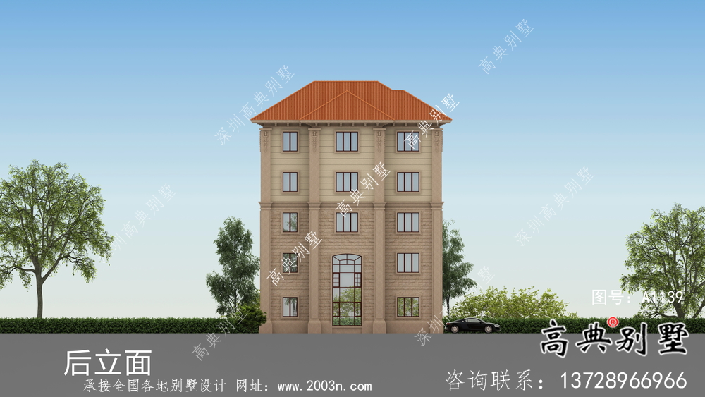 農(nóng)村自建歐式五層別墅設計圖