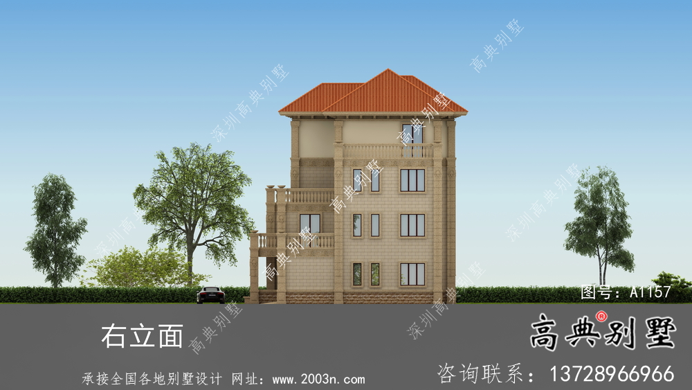 鄉村四層歐式別墅設計圖片大全