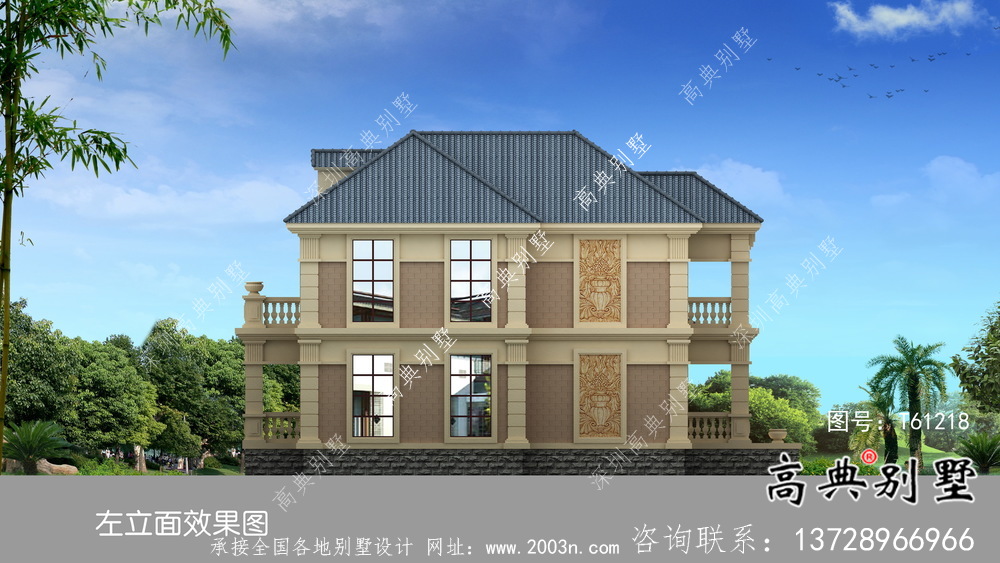 簡潔歐式古典小別墅設(shè)計(jì)圖及設(shè)計(jì)效果圖
