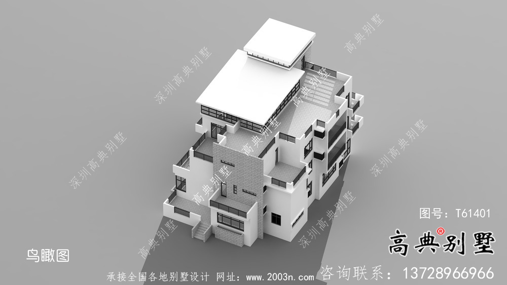 現代風格平屋頂簡約別墅設計圖