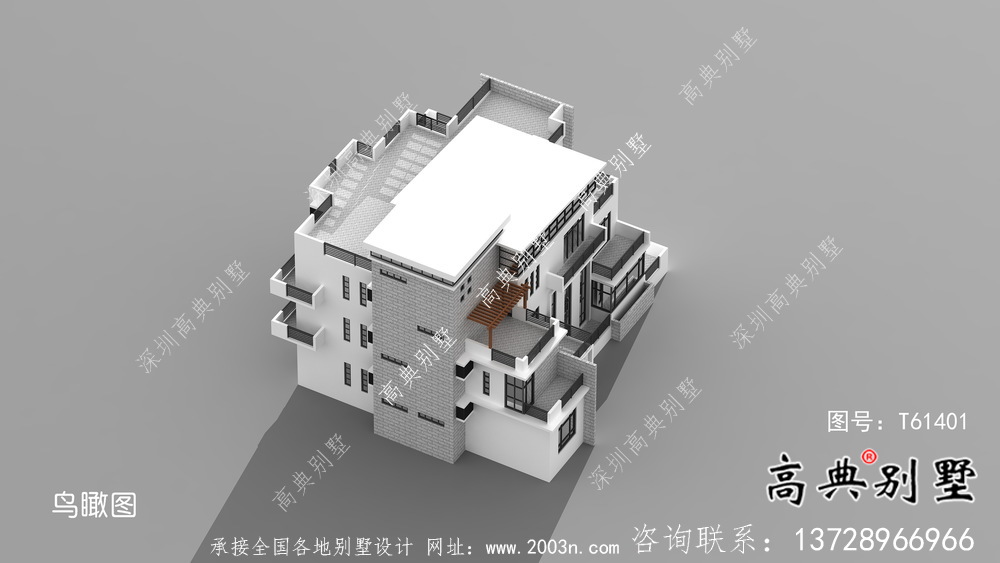 現代風格平屋頂簡約別墅設計圖