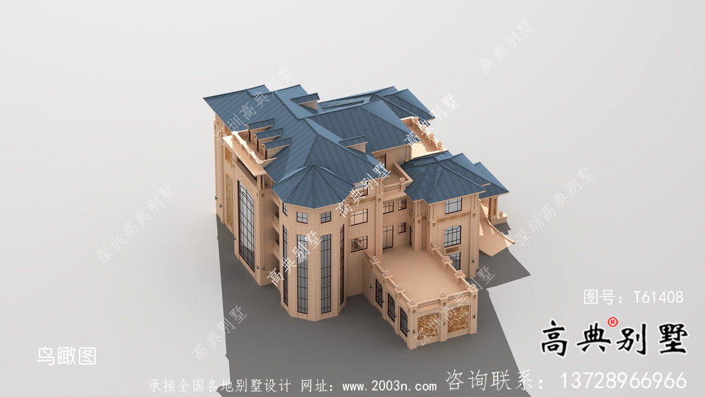 大型意大利風格舒適明亮別墅設計方案