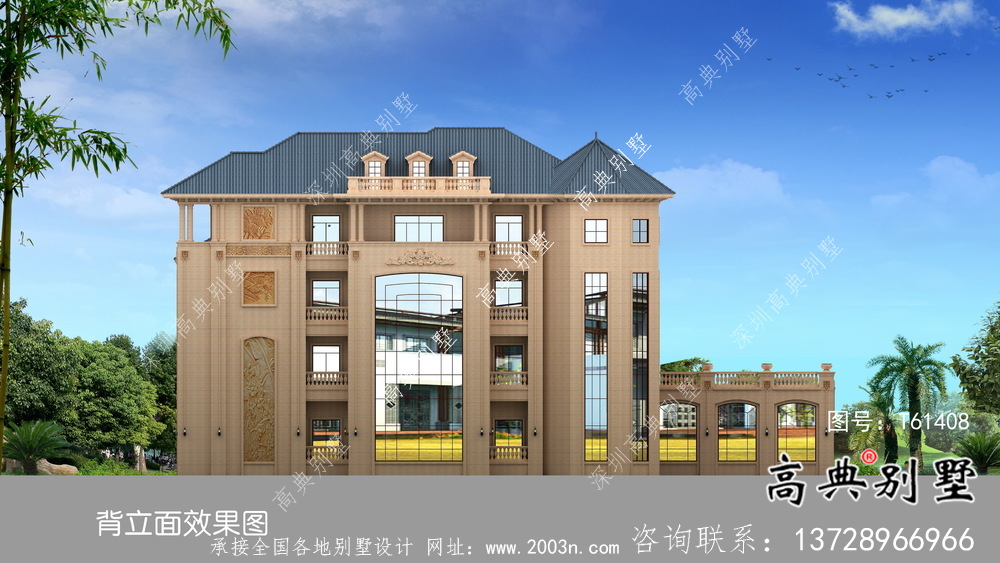 大型意大利風格舒適明亮別墅設計方案