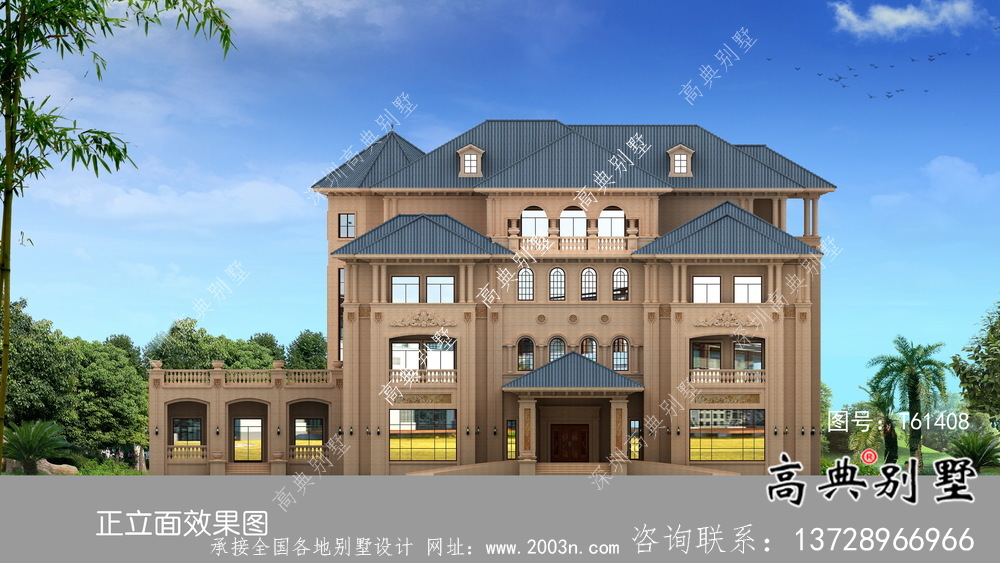 大型意大利風格舒適明亮別墅設計方案