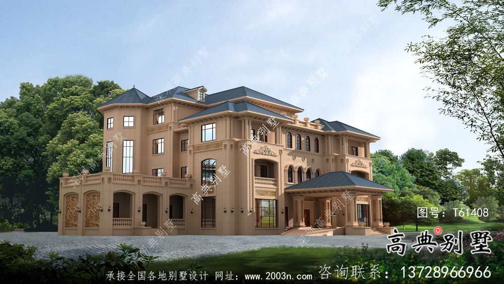 大型意大利風格舒適明亮別墅設計方案