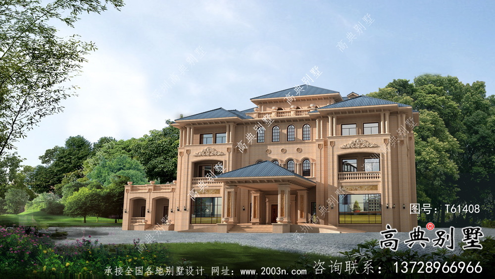大型意大利風格舒適明亮別墅設計方案