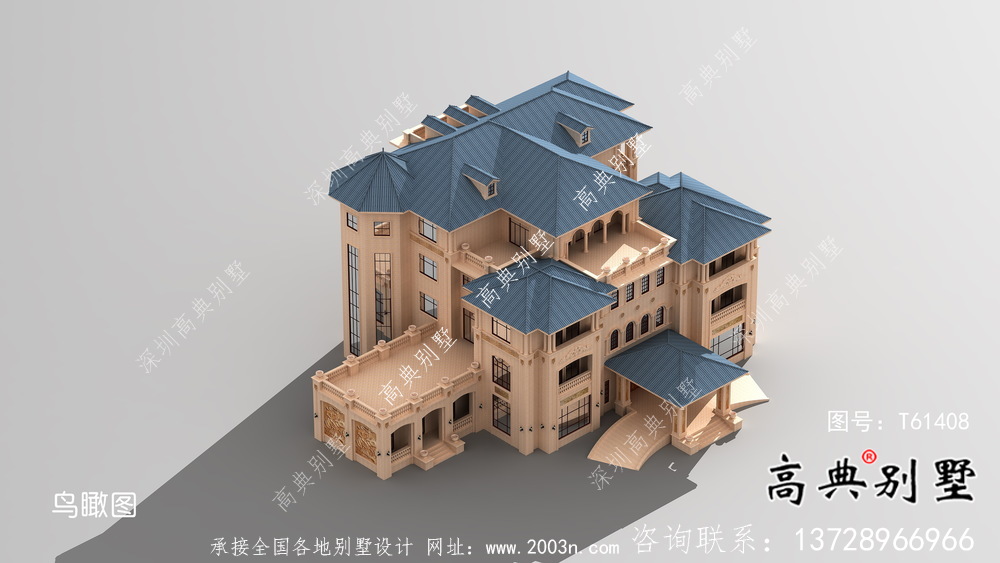 大型意大利風格舒適明亮別墅設計方案