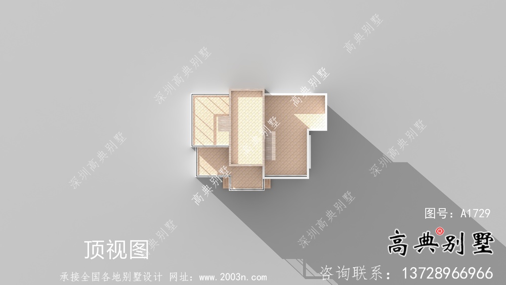 現代個性復式四層平屋頂別墅設計圖紙