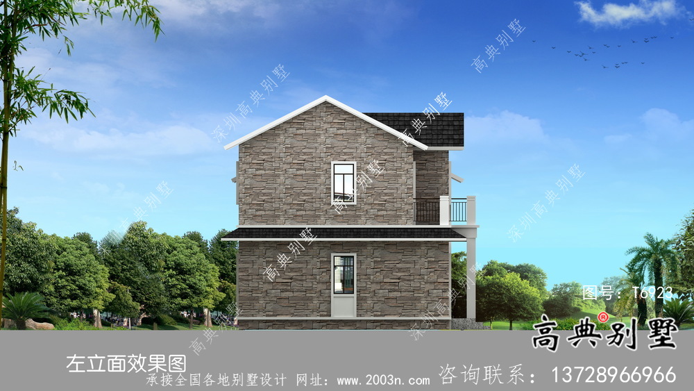 鄉村歐式簡約二層別墅設計圖