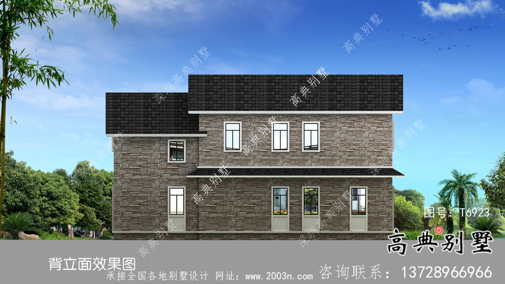 鄉村歐式簡約二層別墅設計圖