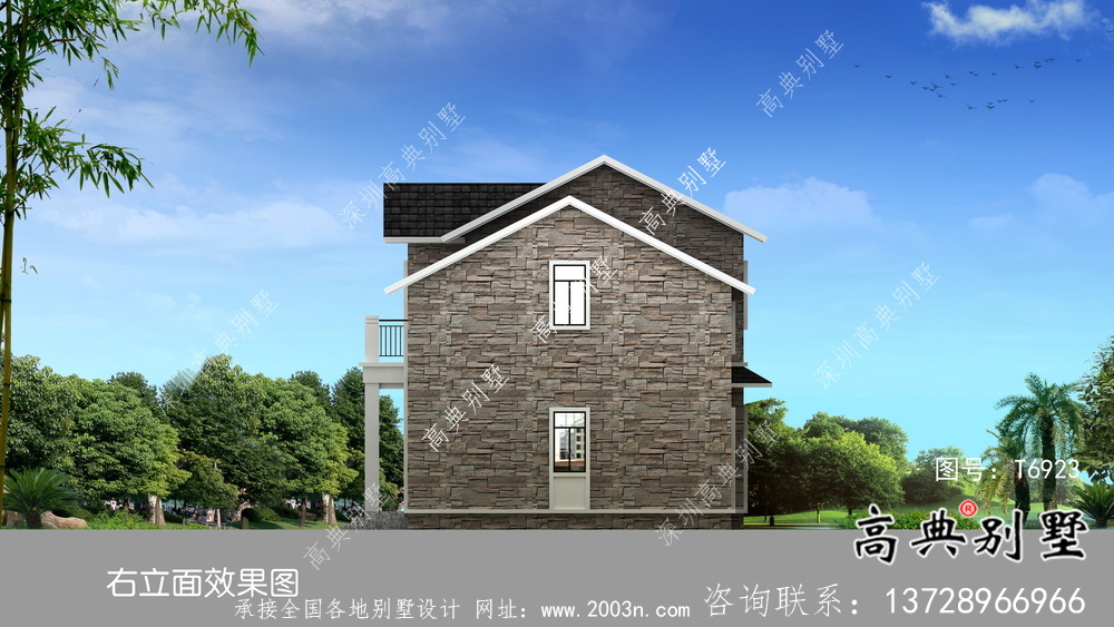 鄉村歐式簡約二層別墅設計圖