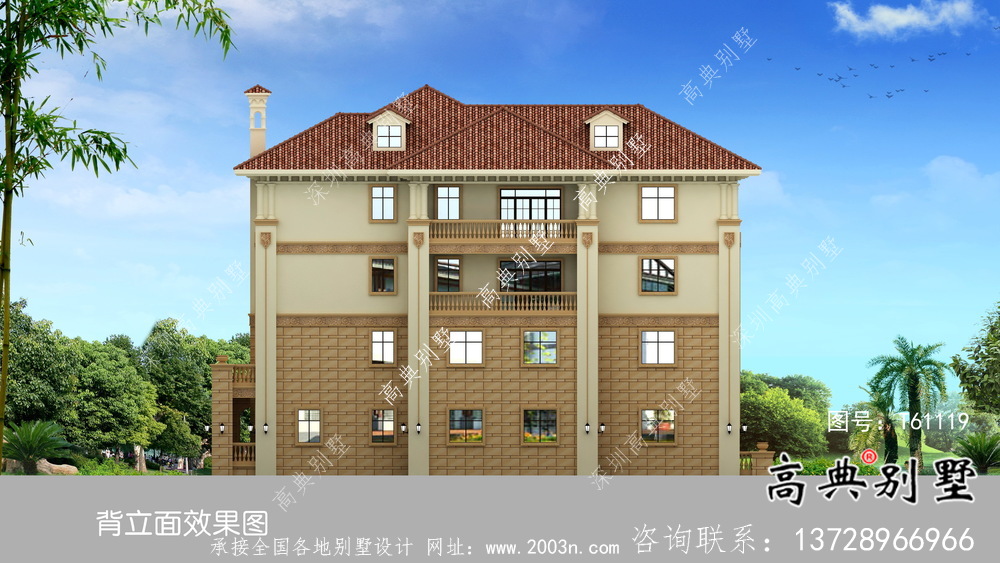 簡歐鄉(xiāng)村四層別墅設計圖紙與效果圖大全