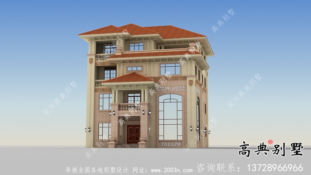 農村復式四層別墅建筑設計圖