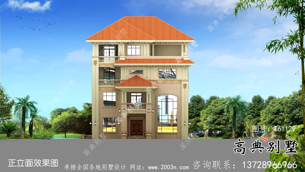 農村復式四層別墅建筑設計圖
