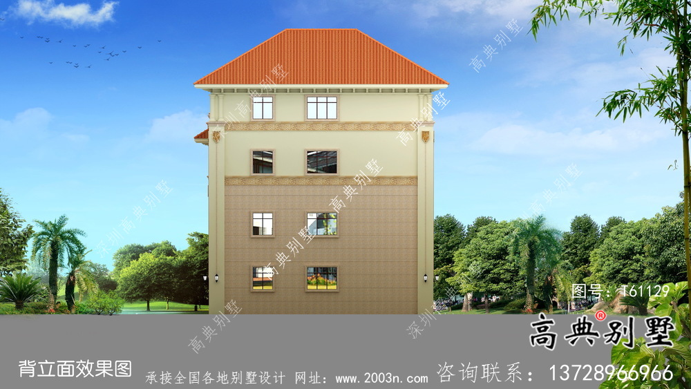 農村復式四層別墅建筑設計圖