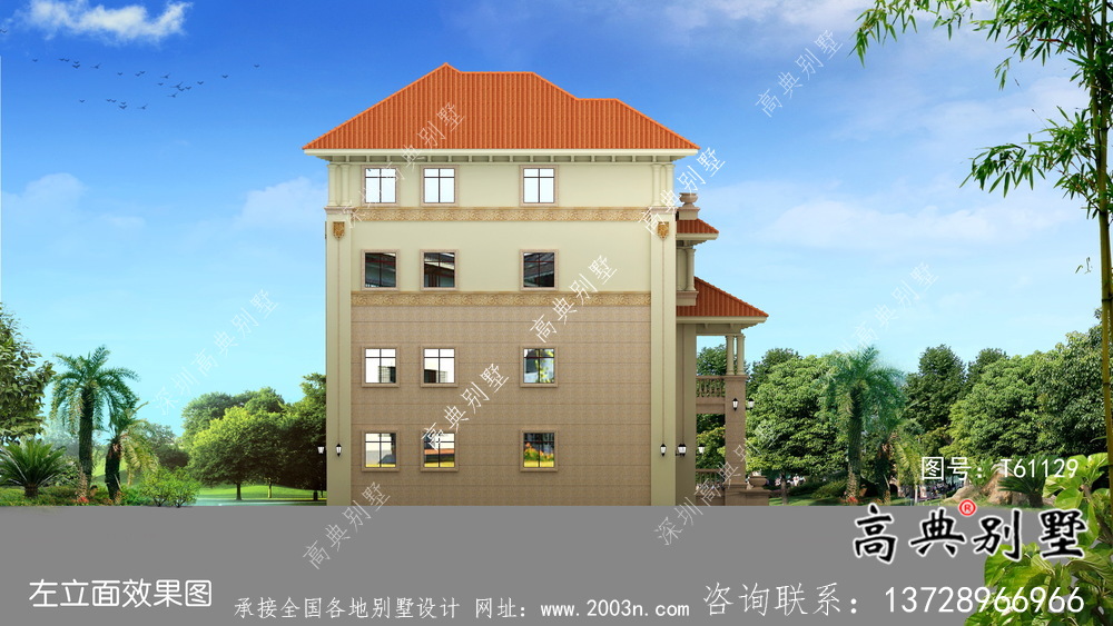 農村復式四層別墅建筑設計圖