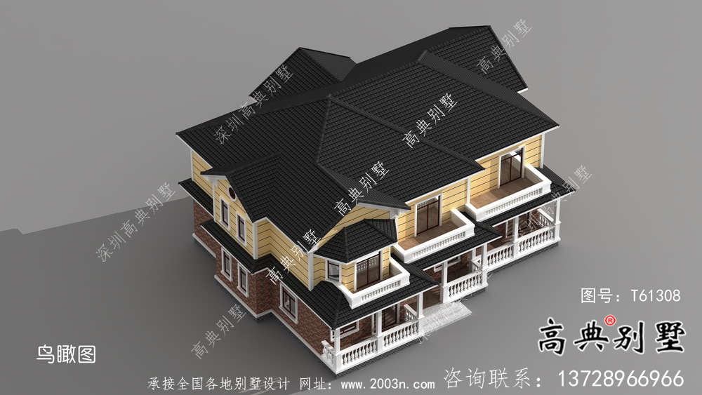 農村二層簡歐別墅設計圖紙及施工圖