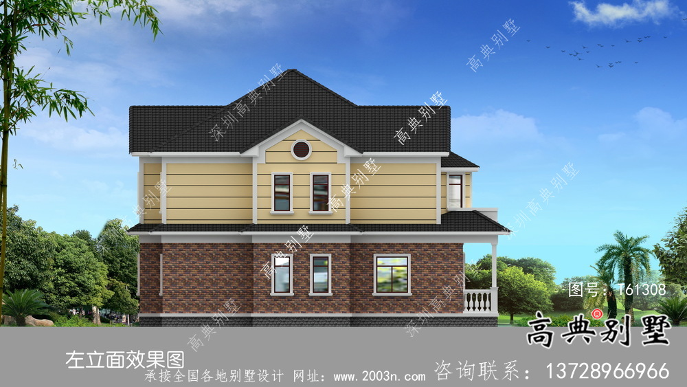 農村二層簡歐別墅設計圖紙及施工圖