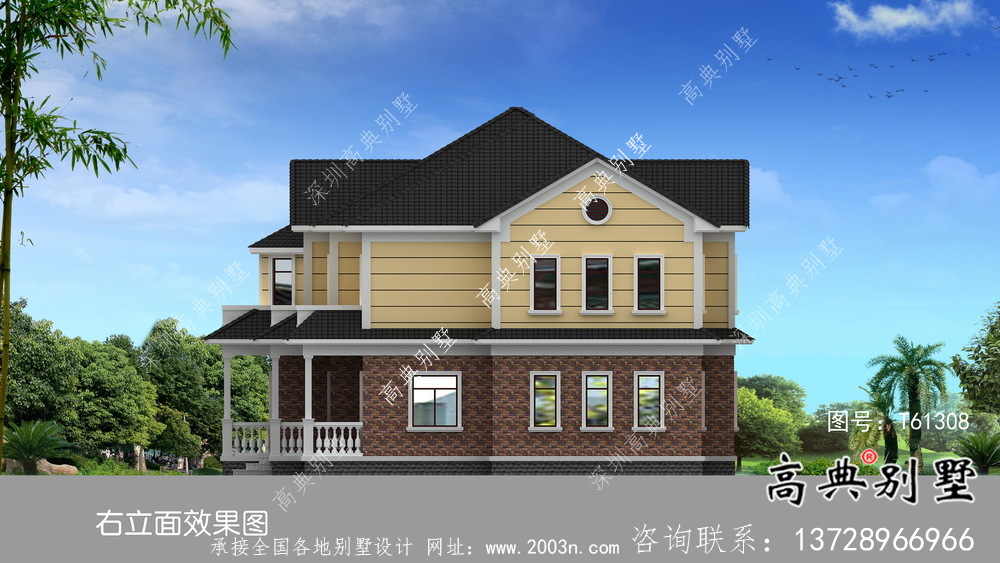 農村二層簡歐別墅設計圖紙及施工圖