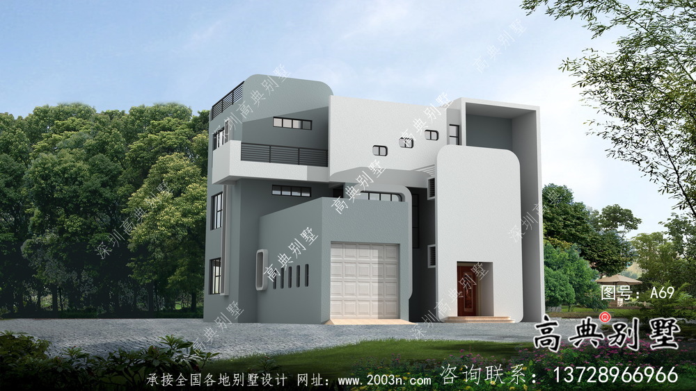 現代風格別致設計別墅自建圖紙