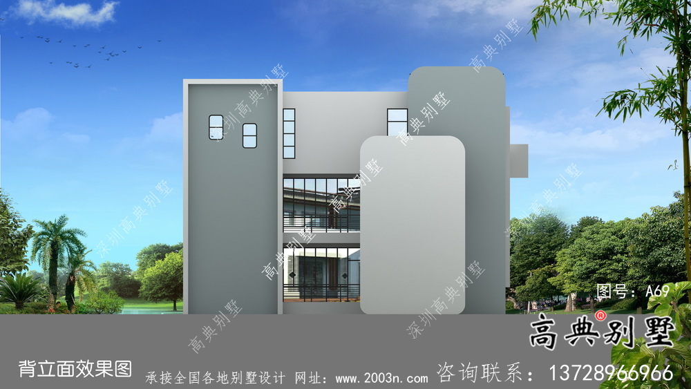現代風格別致設計別墅自建圖紙