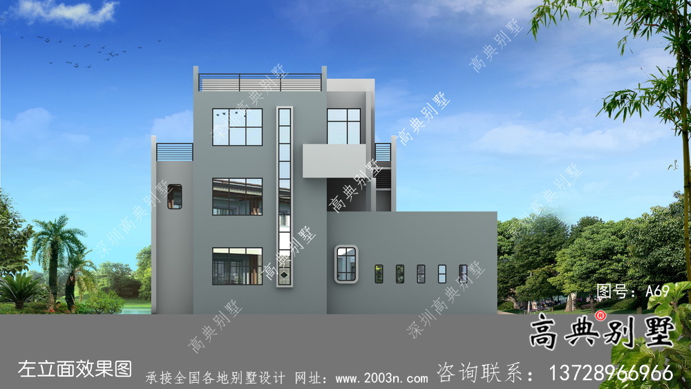 現代風格別致設計別墅自建圖紙