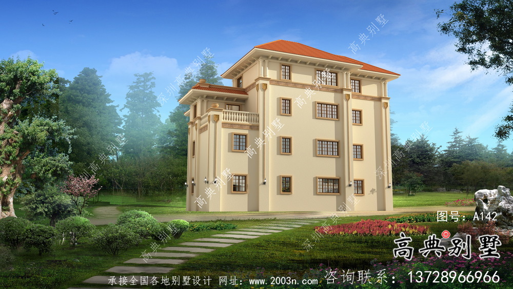 農村復式四層歐式別墅平面設計圖