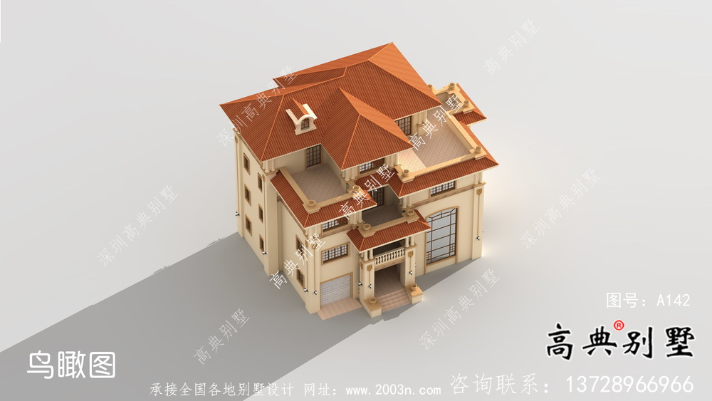 農村復式四層歐式別墅平面設計圖