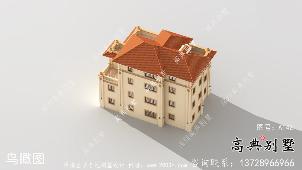 農村復式四層歐式別墅平面設計圖