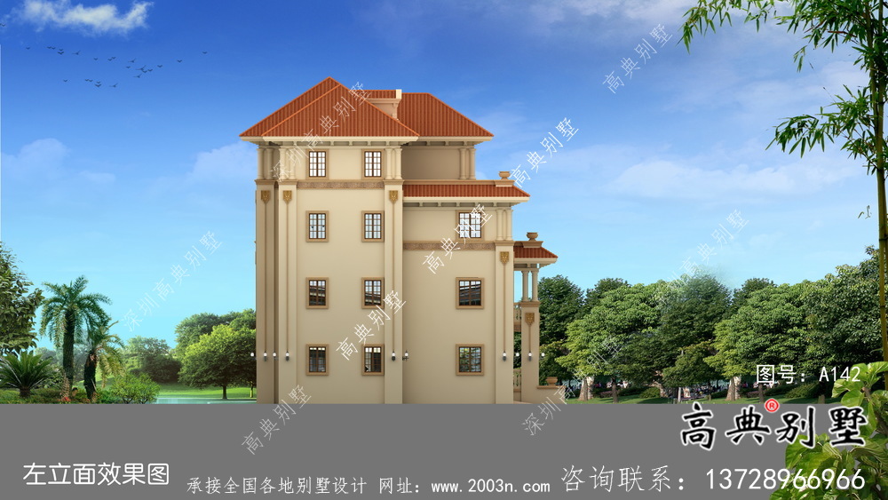 農村復式四層歐式別墅平面設計圖
