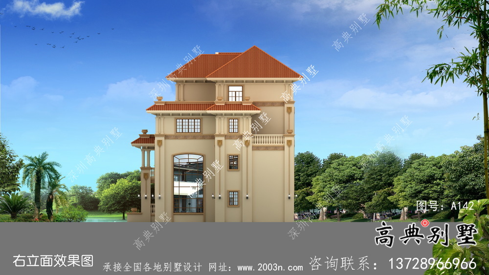 農村復式四層歐式別墅平面設計圖