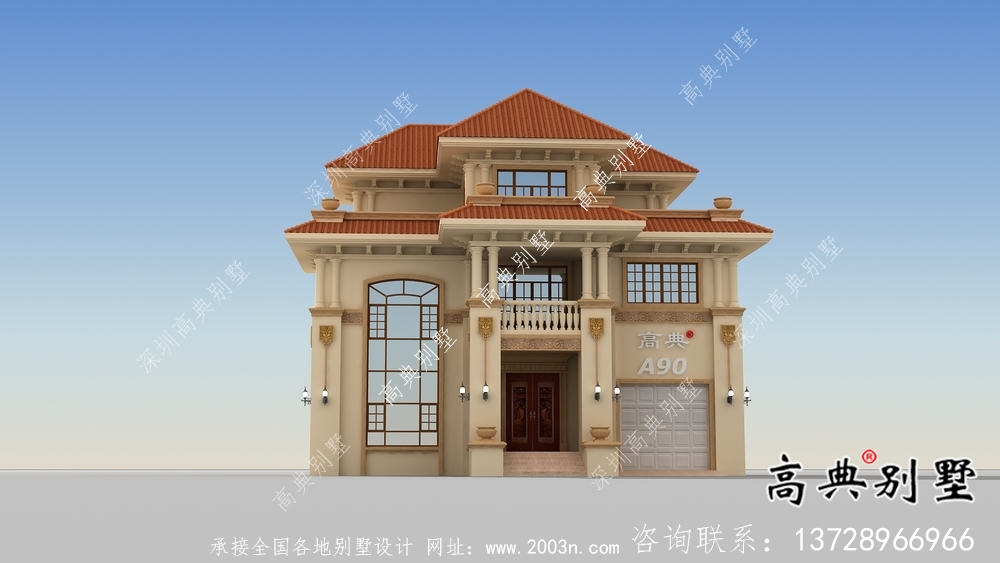 簡易經濟型鄉村別墅平面設計圖和效果圖