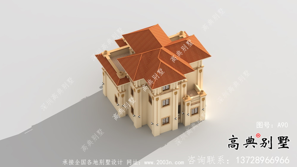 簡易經濟型鄉村別墅平面設計圖和效果圖