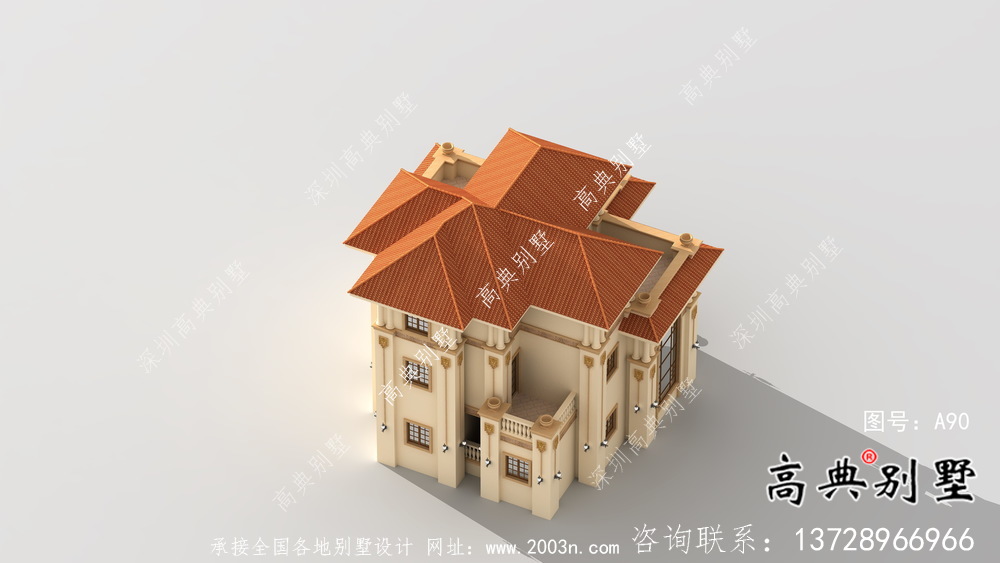 簡易經濟型鄉村別墅平面設計圖和效果圖