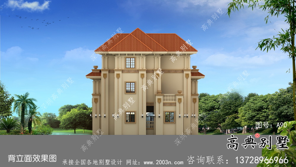 簡易經濟型鄉村別墅平面設計圖和效果圖