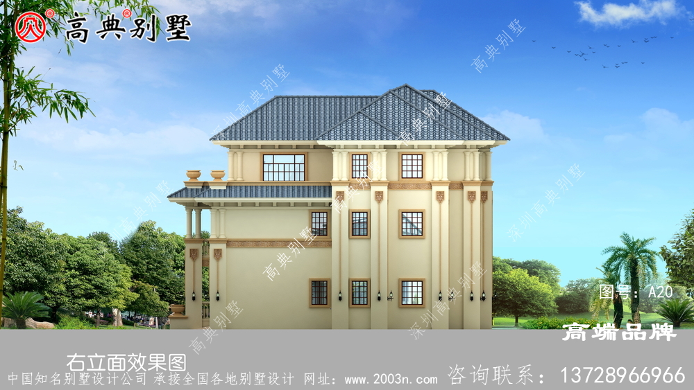 意大利風(fēng)格帶大露臺圖紙大全